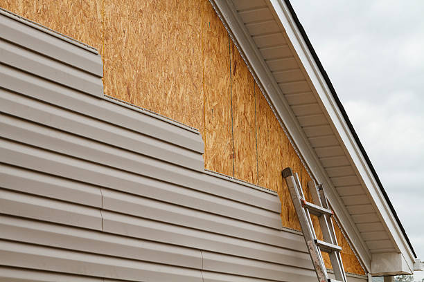 Professional Siding Installation technician working in Louisa, VA